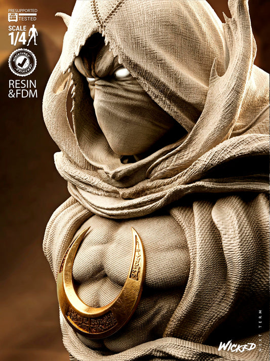 Moon Knight (Marc Spector) Bust -3d Printed Model Kit - Fan Art