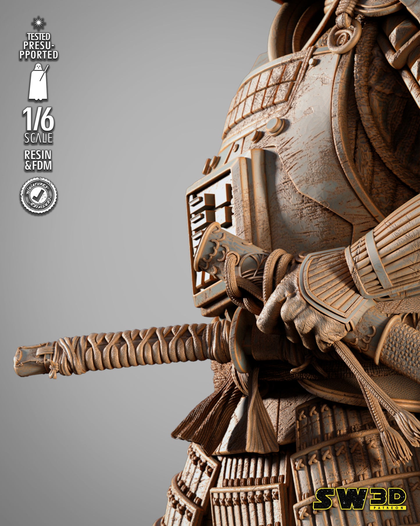 Darth Vader Samurai Sculpt (Star Wars) - 3D printed model kit (Fan Art)
