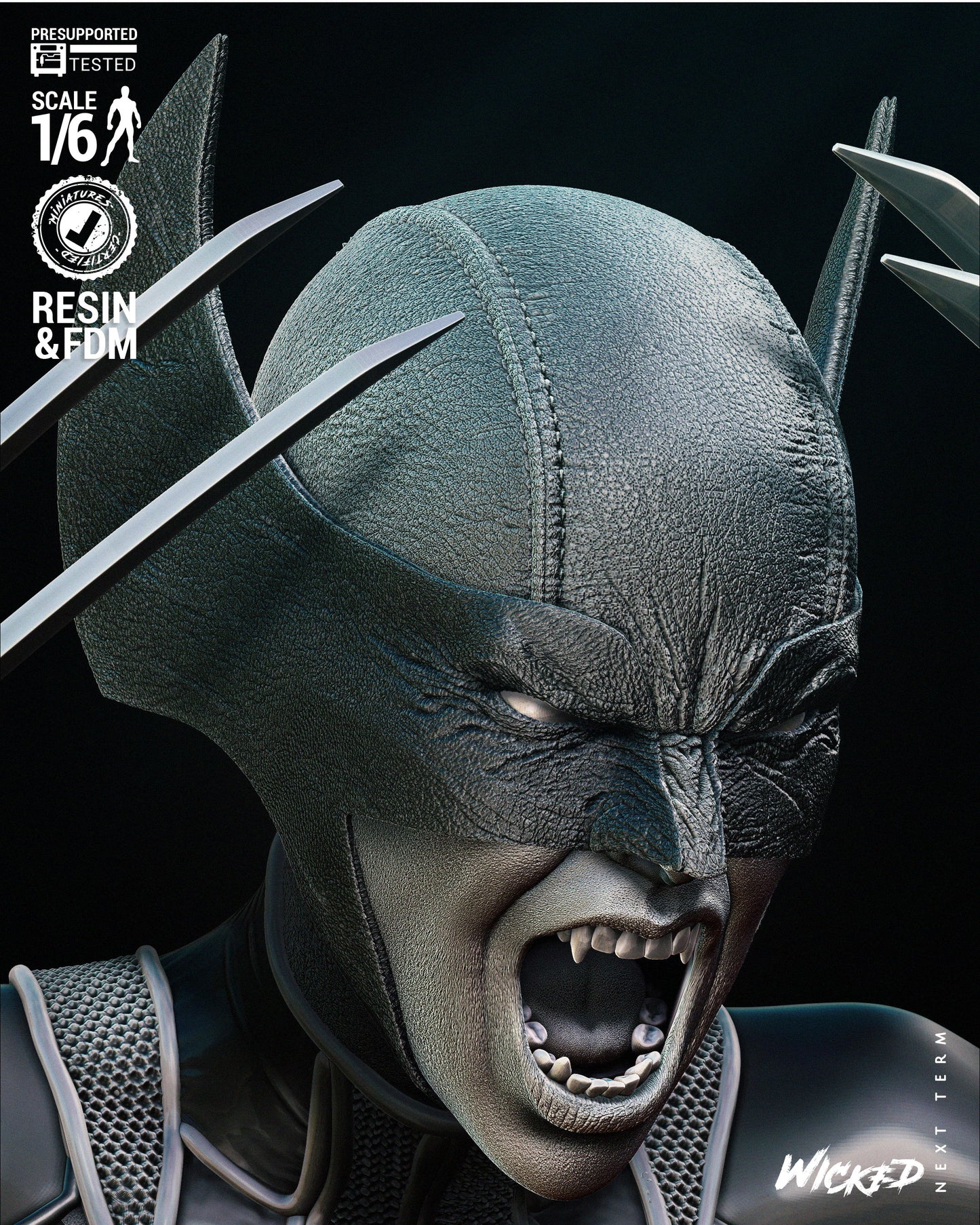 X-23 Statue (Fan Art) - 6 - 12 scale (300mm to 150mm) - 3D Printed kit