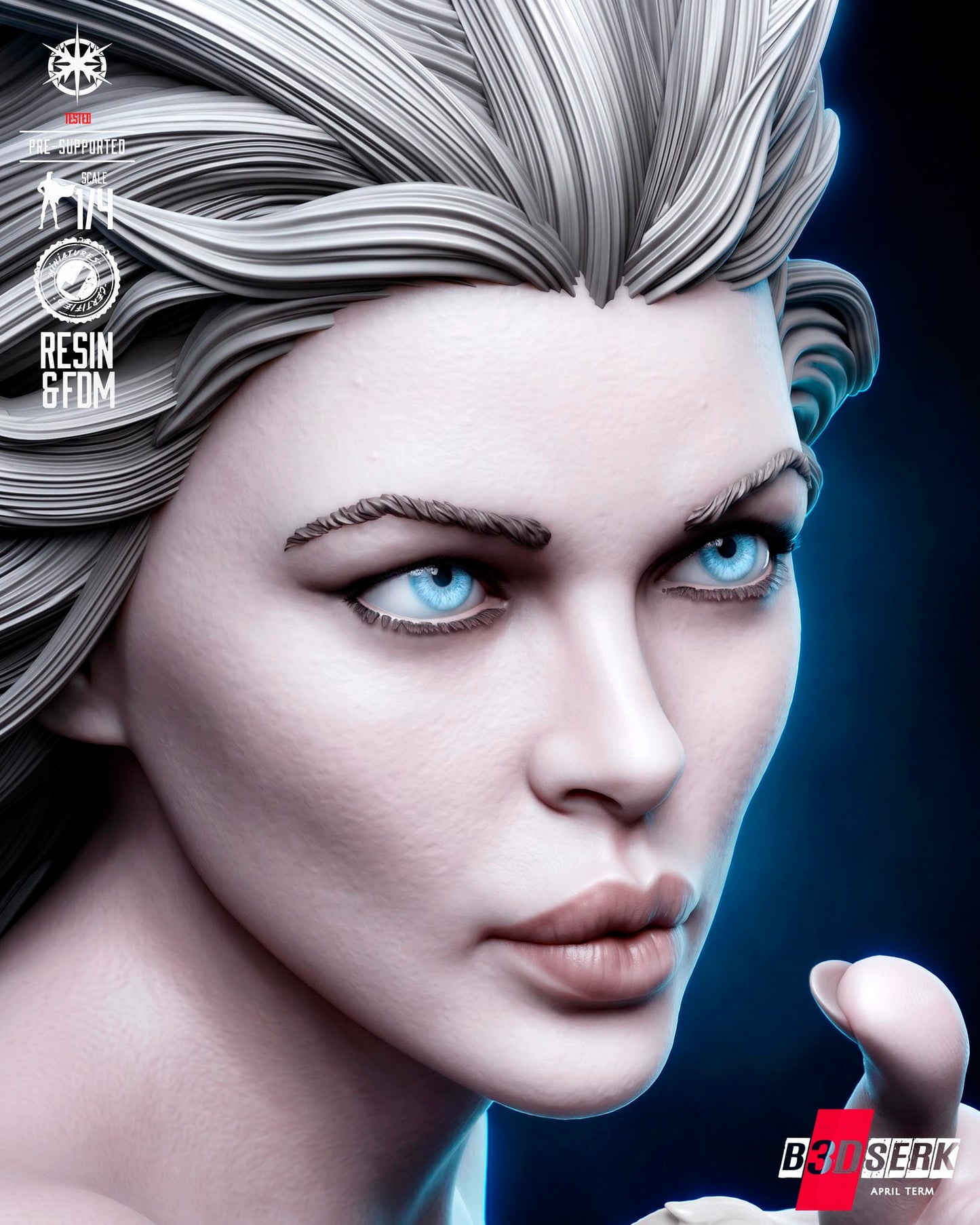 Killer Frost (Bust) 3D Model Kit -4 or 8 scale (Fan Art)