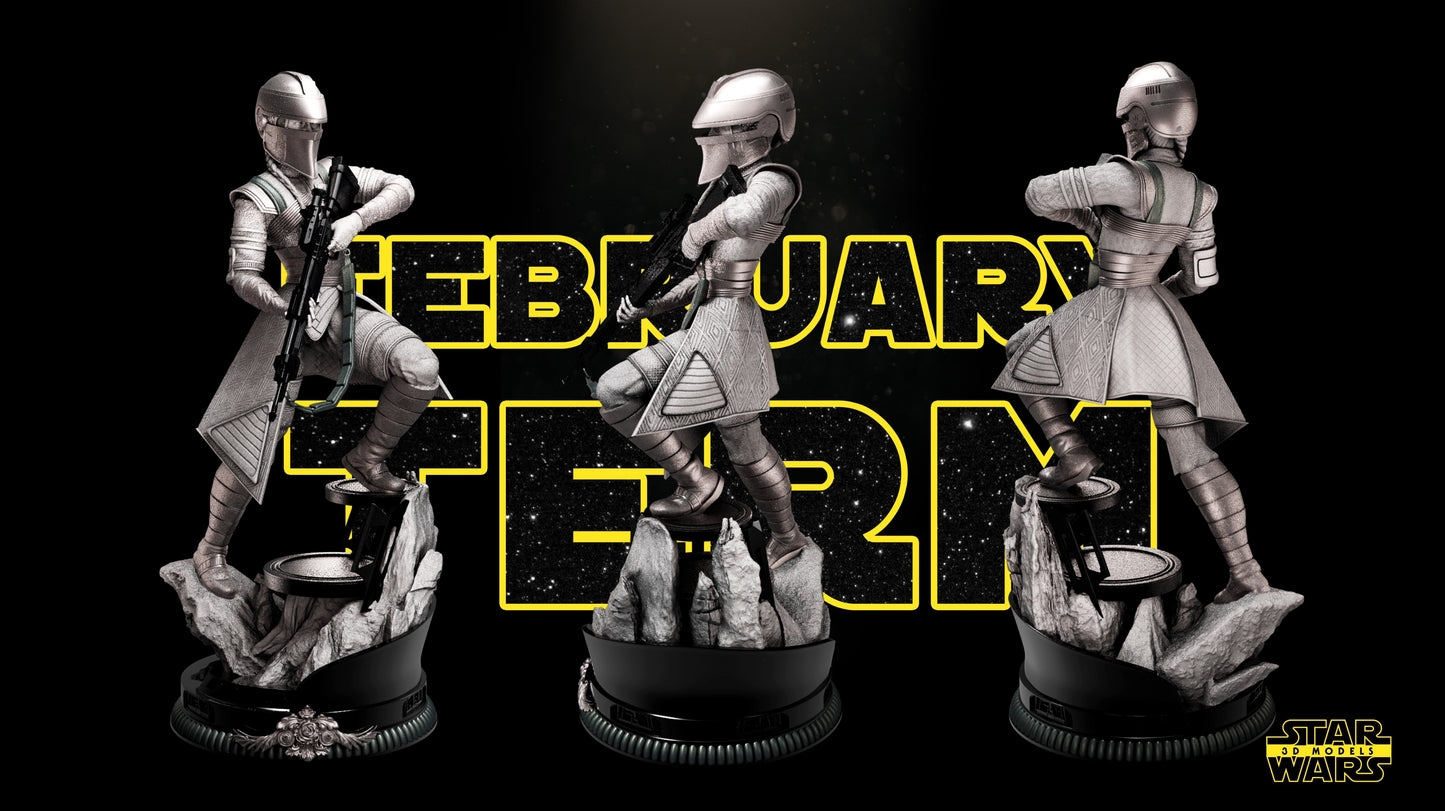 Fennec Shand - Fan Art - 3D Printed Model kit (Unassembled / unpainted)