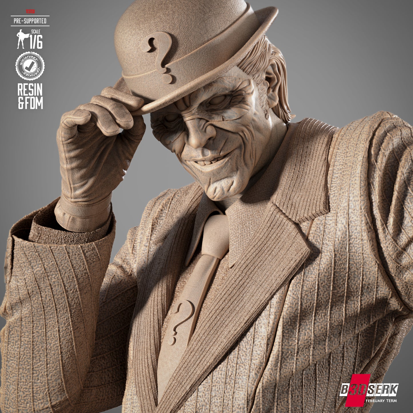 The Riddler (Batman) 3d Printed 6 or 12 Scale Statue Model Kit