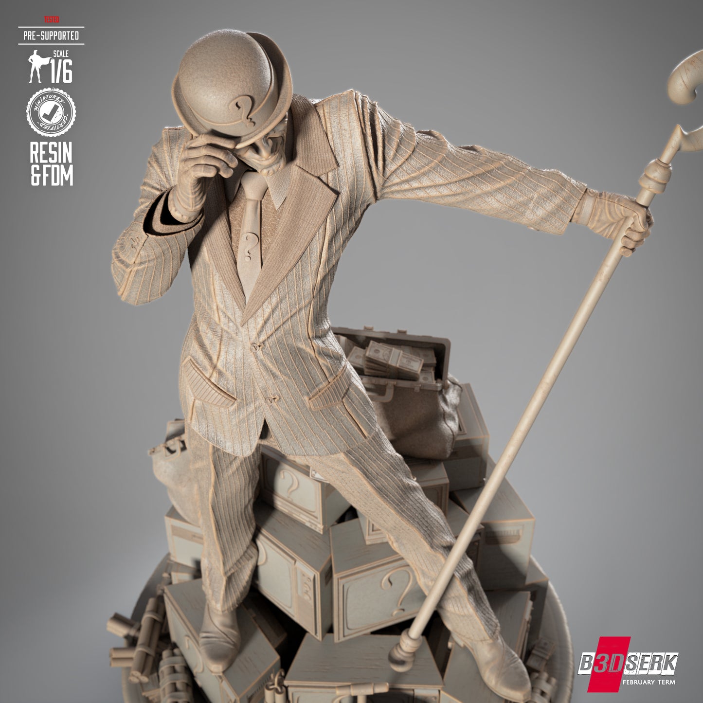 The Riddler (Batman) 3d Printed 6 or 12 Scale Statue Model Kit
