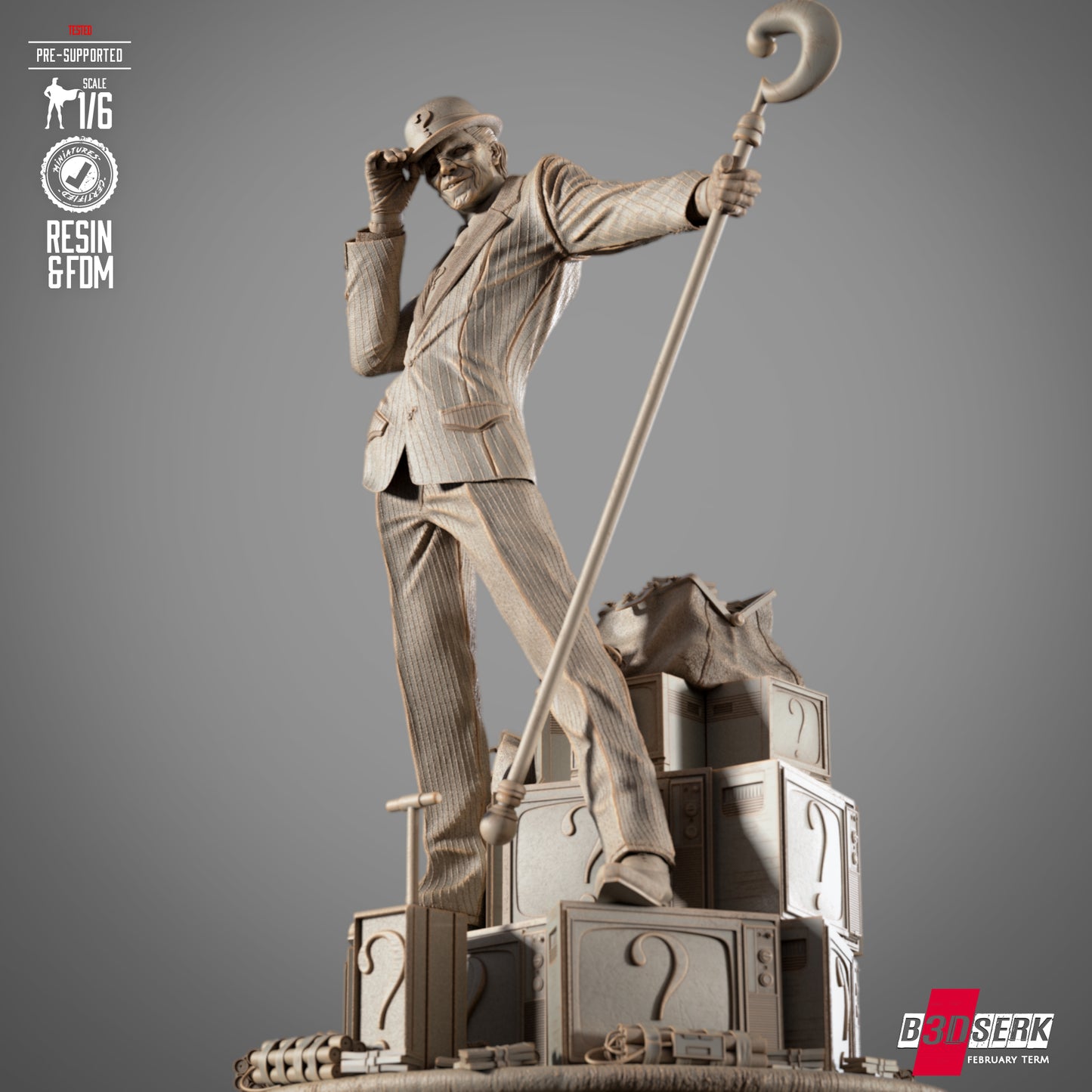The Riddler (Batman) 3d Printed 6 or 12 Scale Statue Model Kit