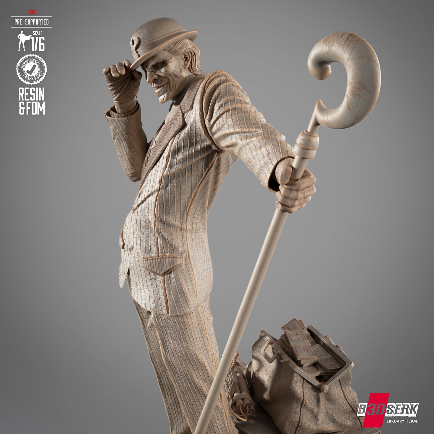 The Riddler (Batman) 3d Printed 6 or 12 Scale Statue Model Kit