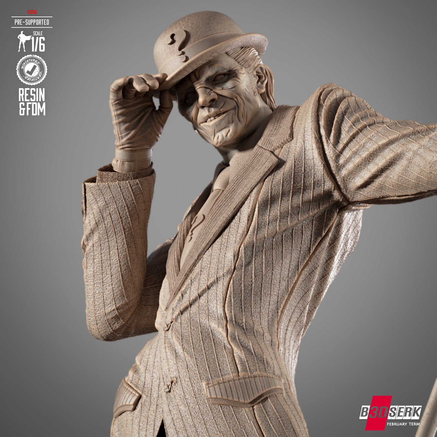 The Riddler (Batman) 3d Printed 6 or 12 Scale Statue Model Kit