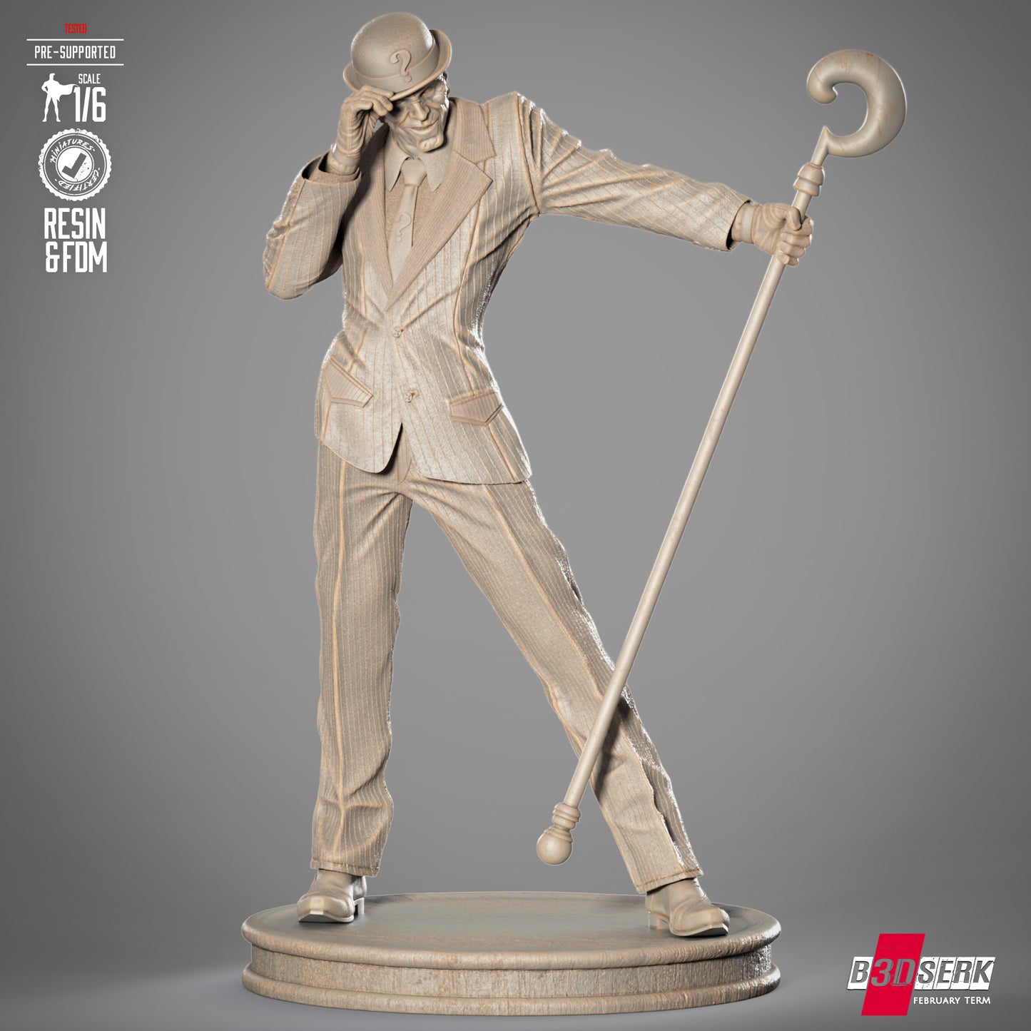 The Riddler (Batman) 3d Printed 6 or 12 Scale Statue Model Kit