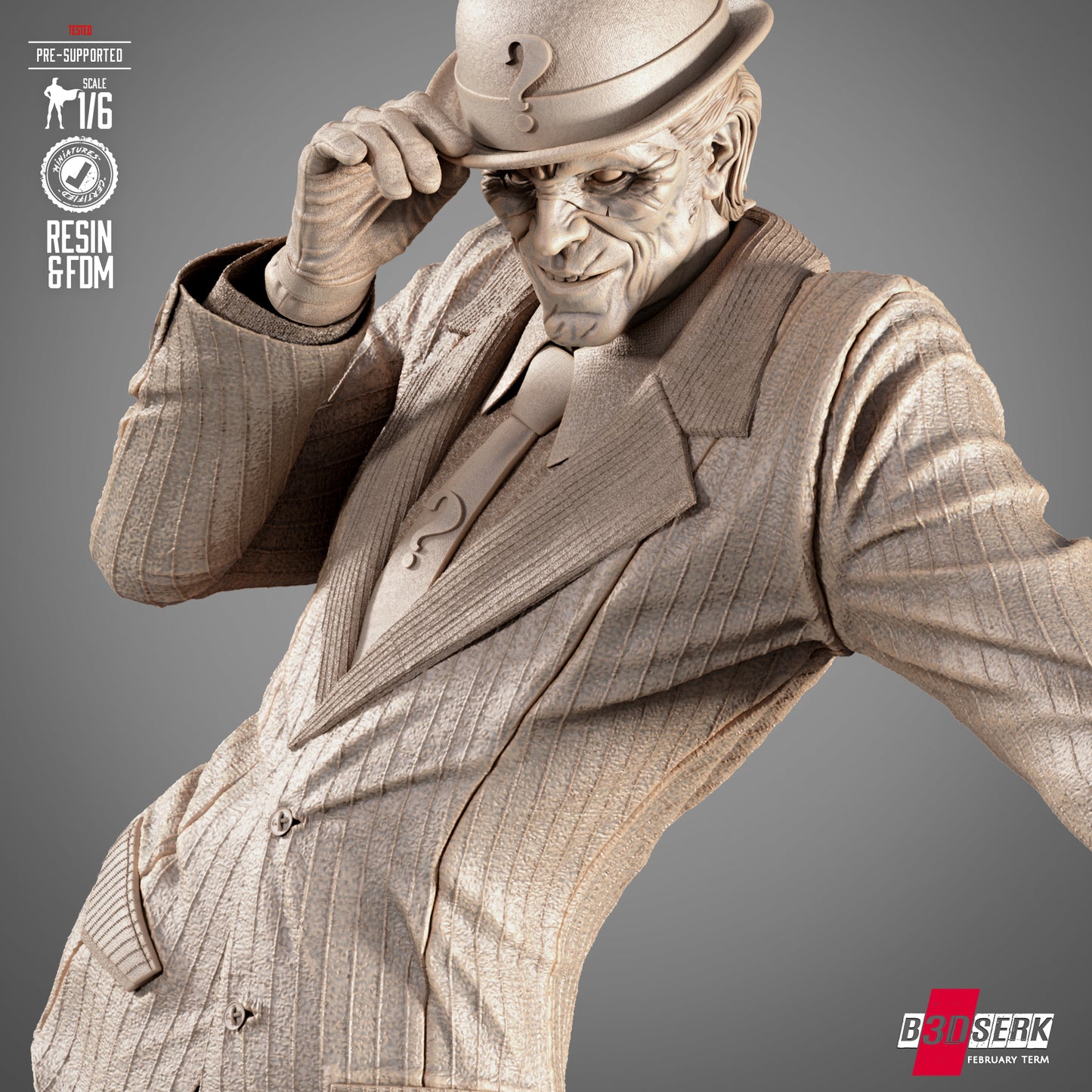 The Riddler (Batman) 3d Printed 6 or 12 Scale Statue Model Kit