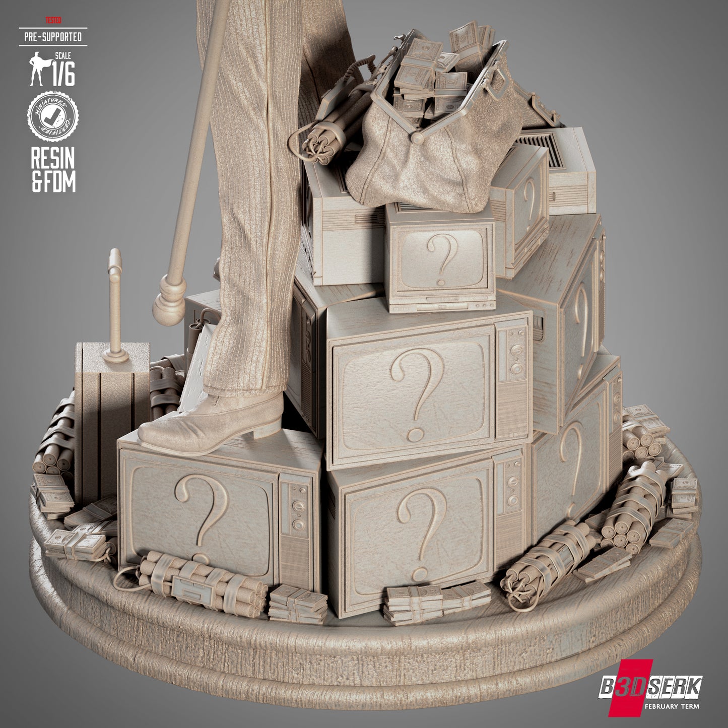 The Riddler (Batman) 3d Printed 6 or 12 Scale Statue Model Kit