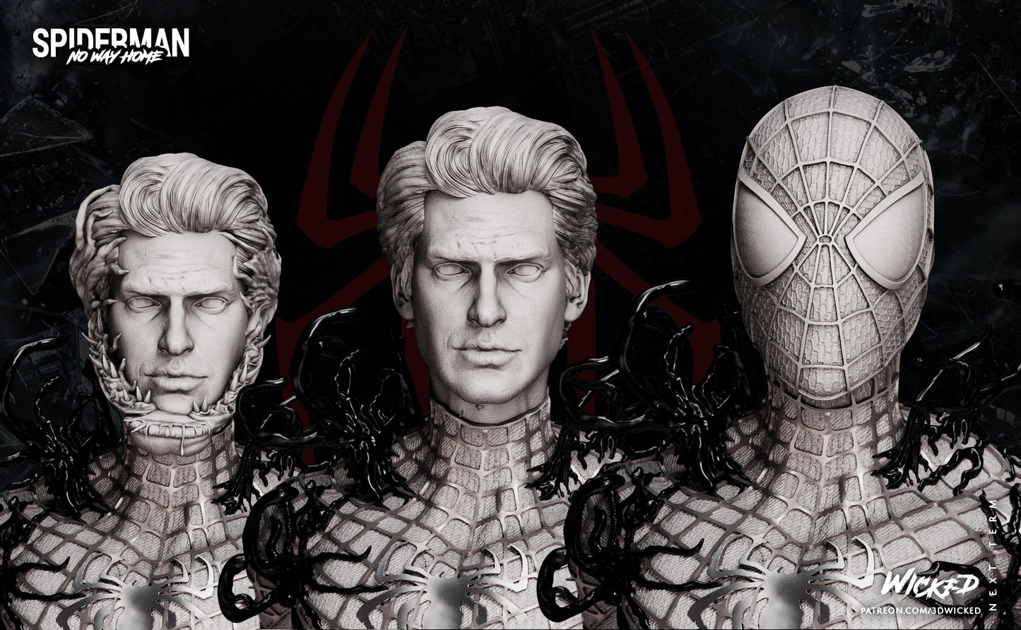 Spiderman (Andrew Garfield) Fan Art Bust - 4 or 8 scale (260mm or 130mm) - 3D Print