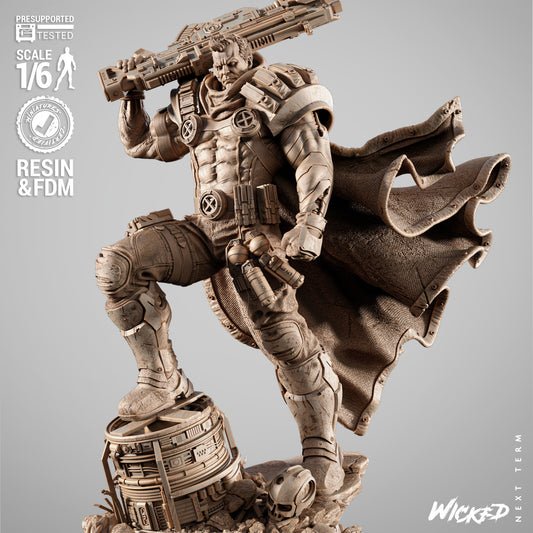 Cable Sculpt (Marvel) 3D Printed Sculpt - Scales 6 & 12 - Fan Art