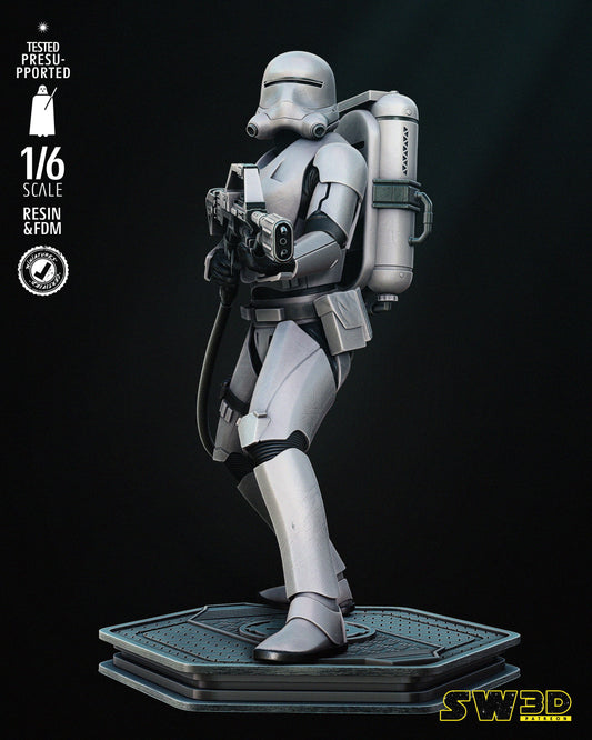 Flame Trooper (Star Wars) Fan Art - 6th or 12th scale - 3D Printed