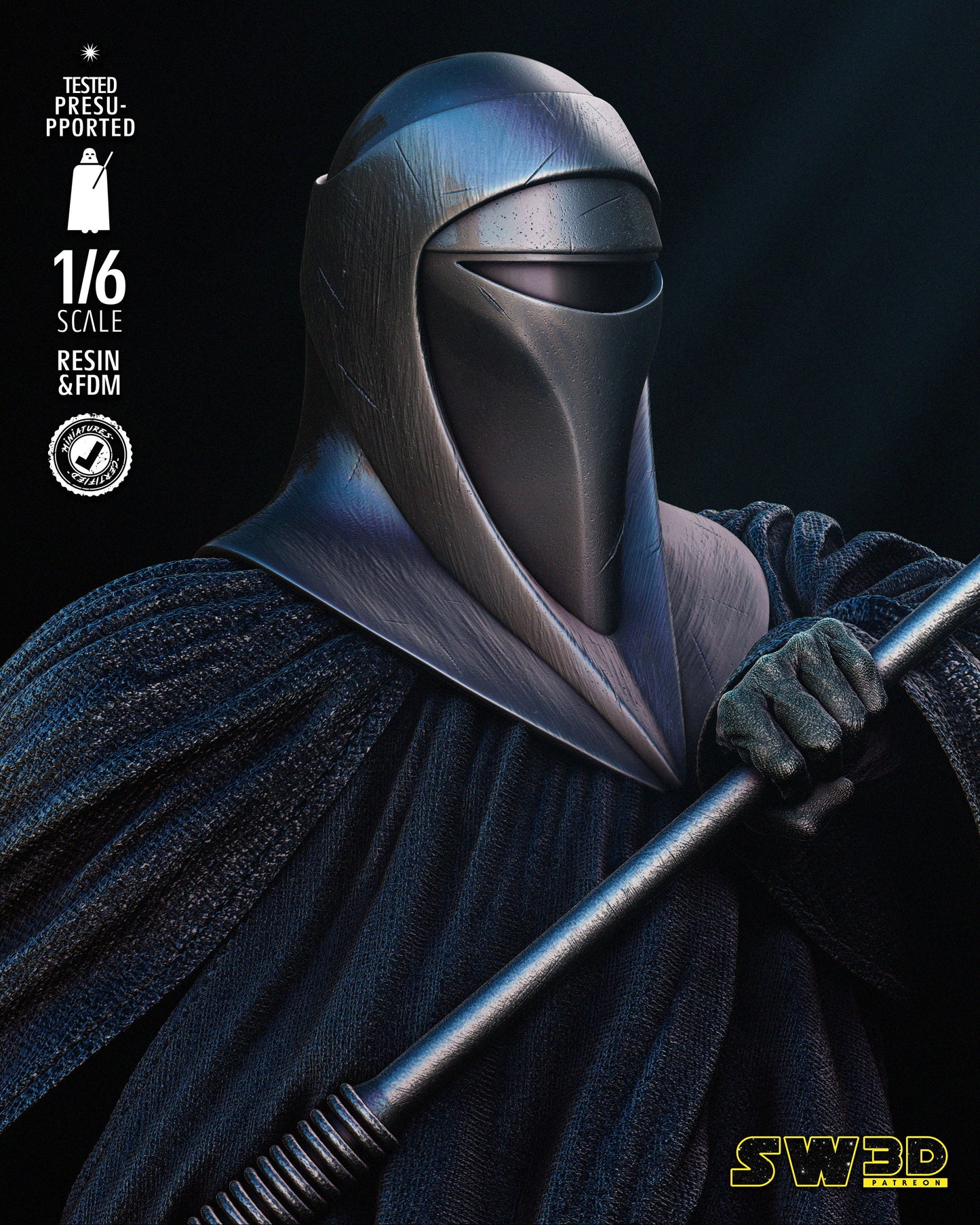 Emperor Royal Guard (Star Wars) Fan Art - 6th or 12th scale - 3D Printed