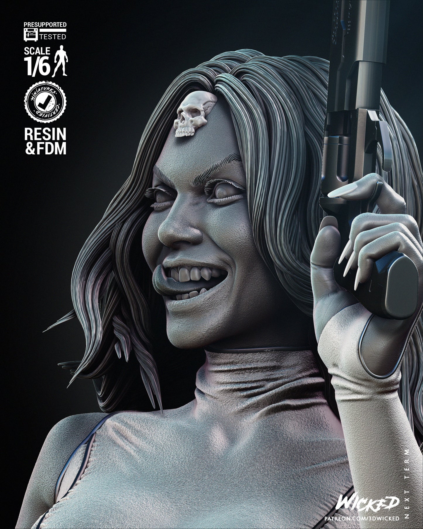 Mystique (Fan Art) Statue - 6 or 12 scale (385mm - 193mm tall)- 3D Print kit