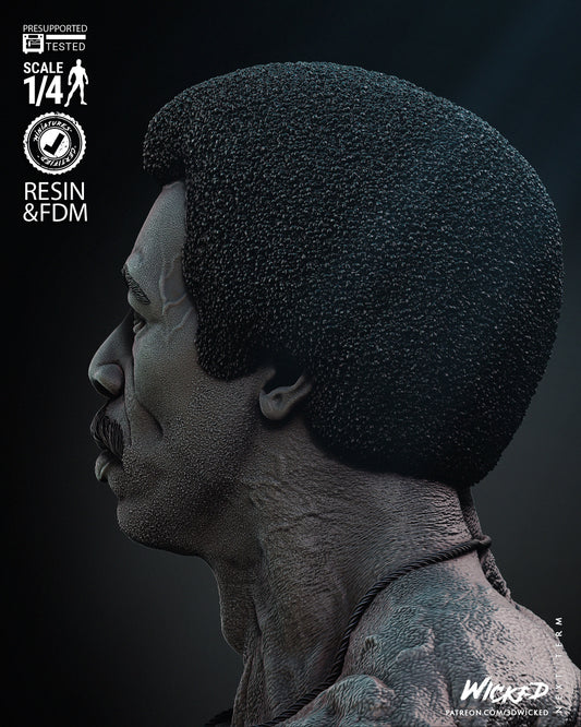 Apollo Creed (Rocky) Bust - Fan Art - 4 or 8 scale - 3D Print kit