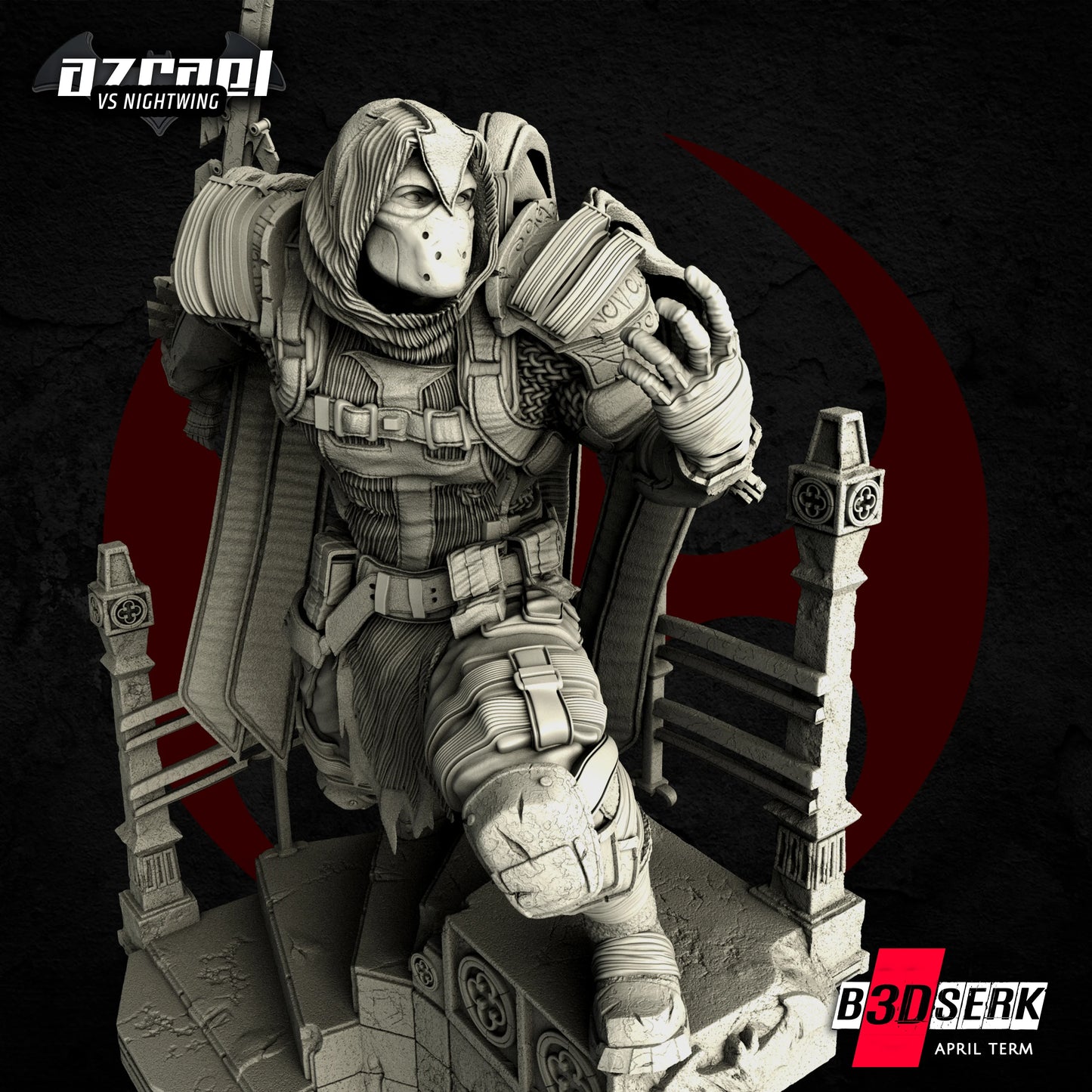 Azreal Statue (DC) 3D printed model Unpainted and Unassembled