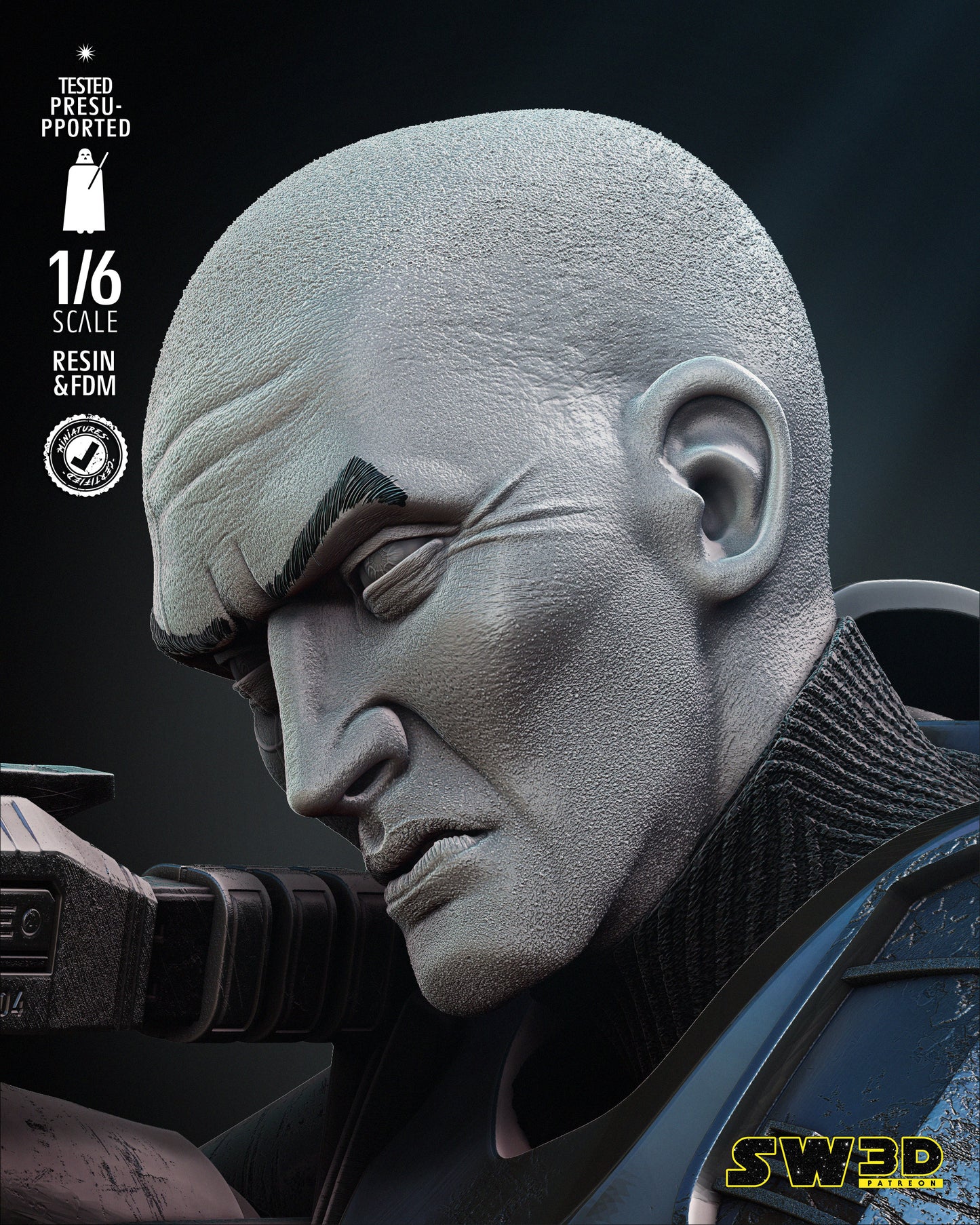 Crosshair Sculpt (Fan Art) Star Wars - 6 or 12 Scale - 3D Print kit