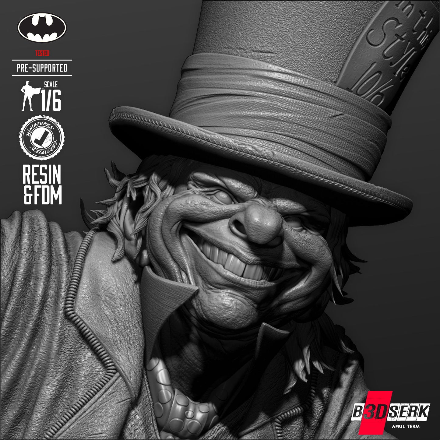 Mad Hatter (Sculpt) 3d Print - Unpainted model kit