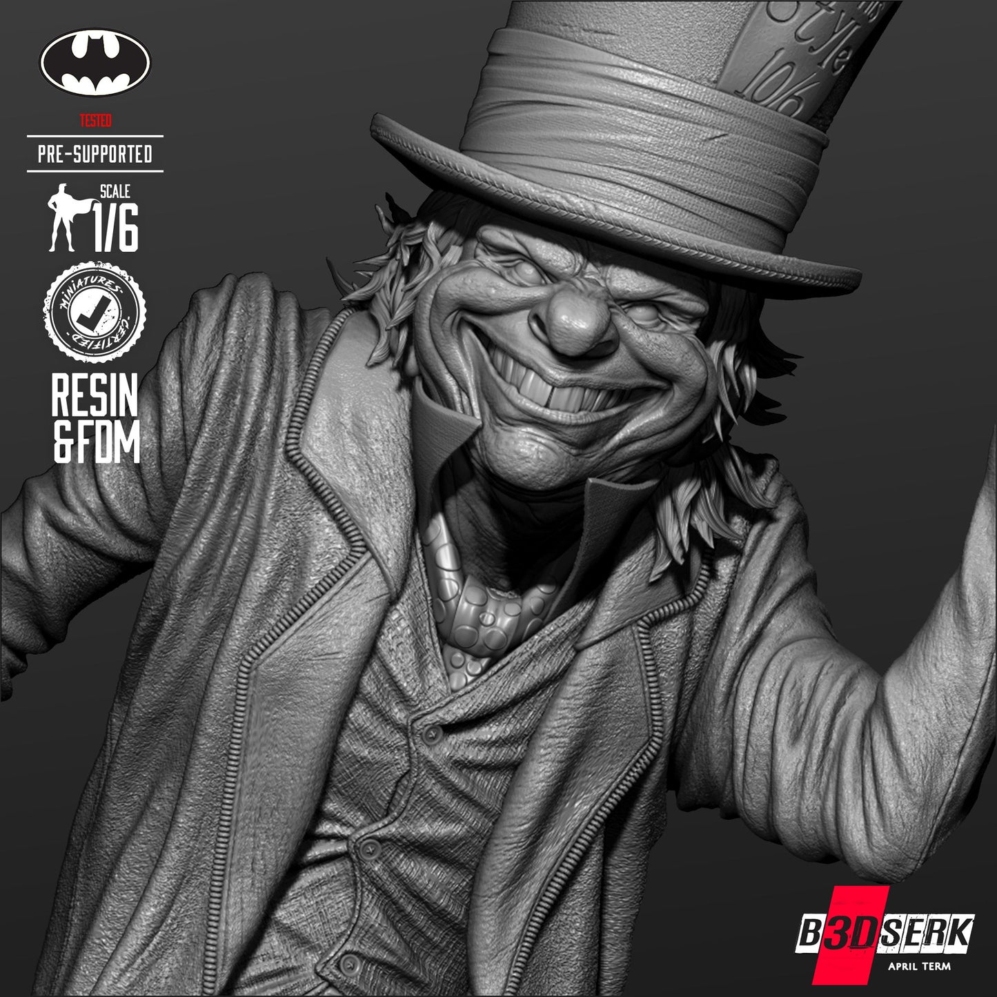 Mad Hatter (Sculpt) 3d Print - Unpainted model kit
