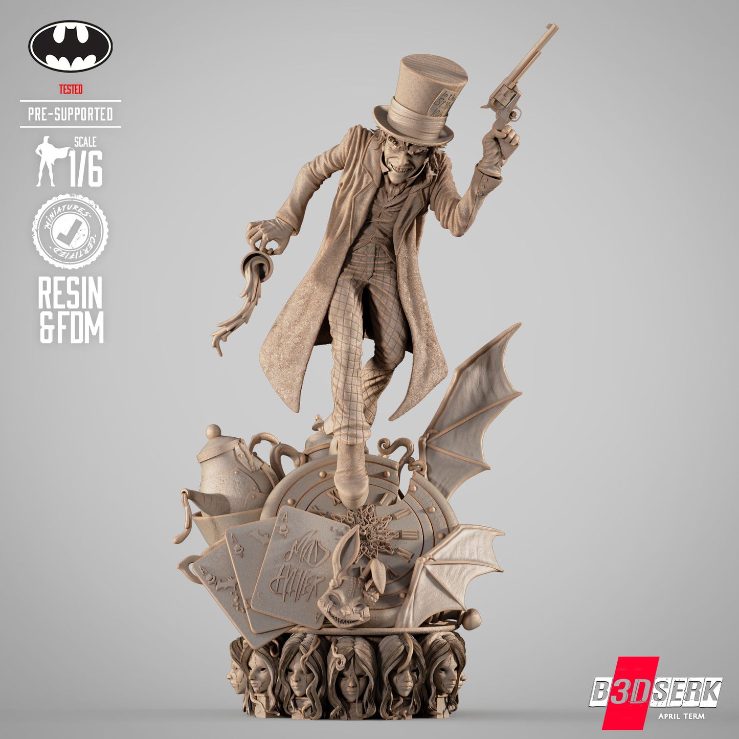 Mad Hatter (Sculpt) 3d Print - Unpainted model kit