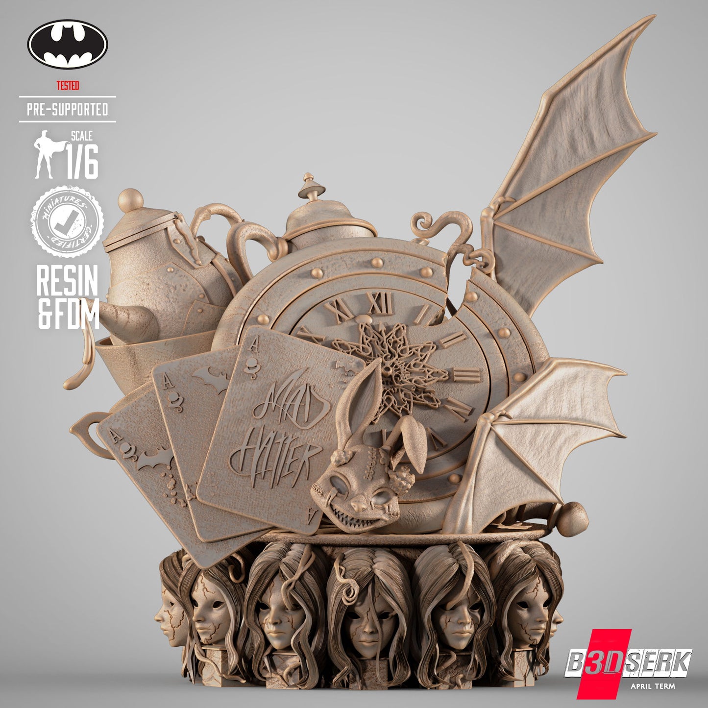 Mad Hatter (Sculpt) 3d Print - Unpainted model kit
