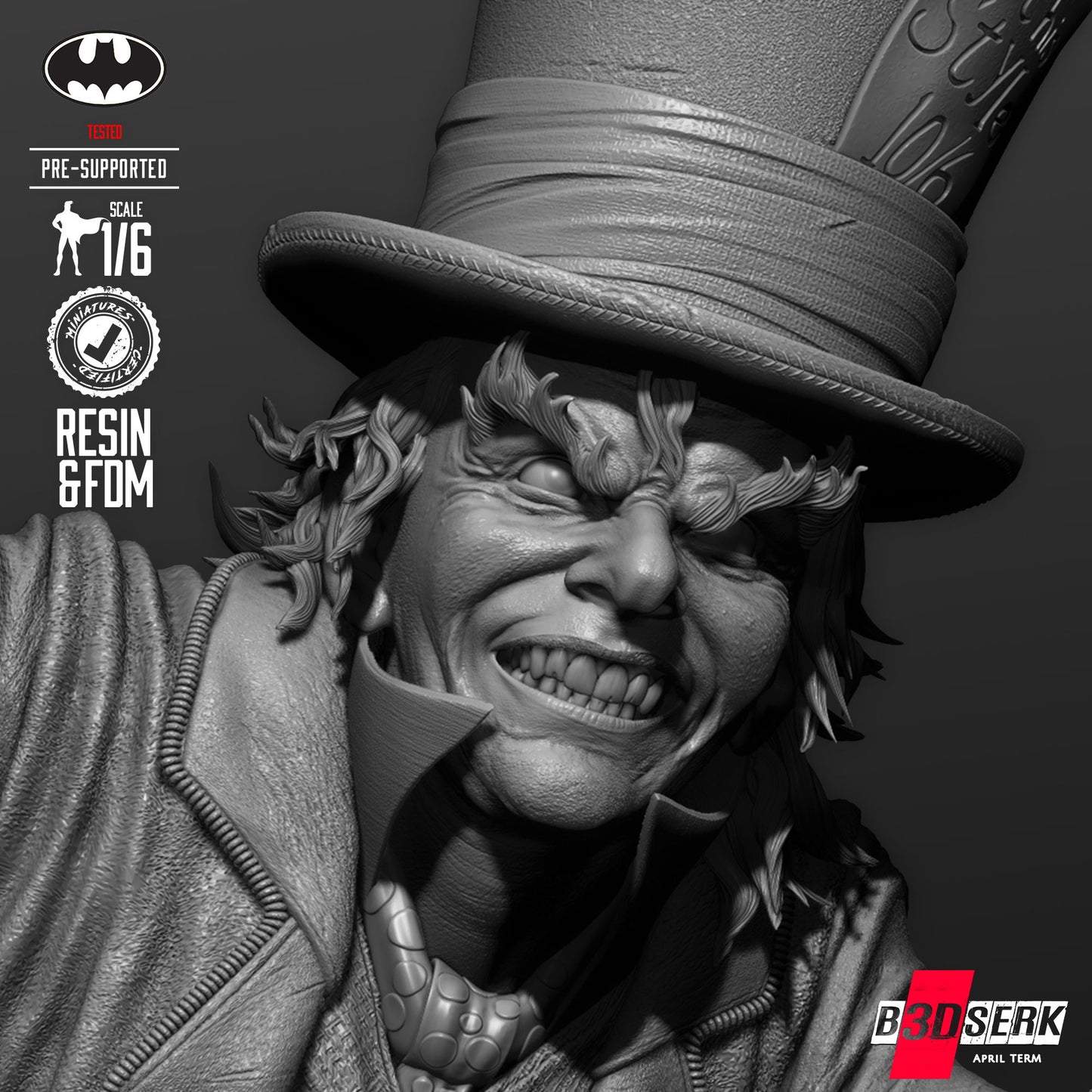 Mad Hatter (Sculpt) 3d Print - Unpainted model kit