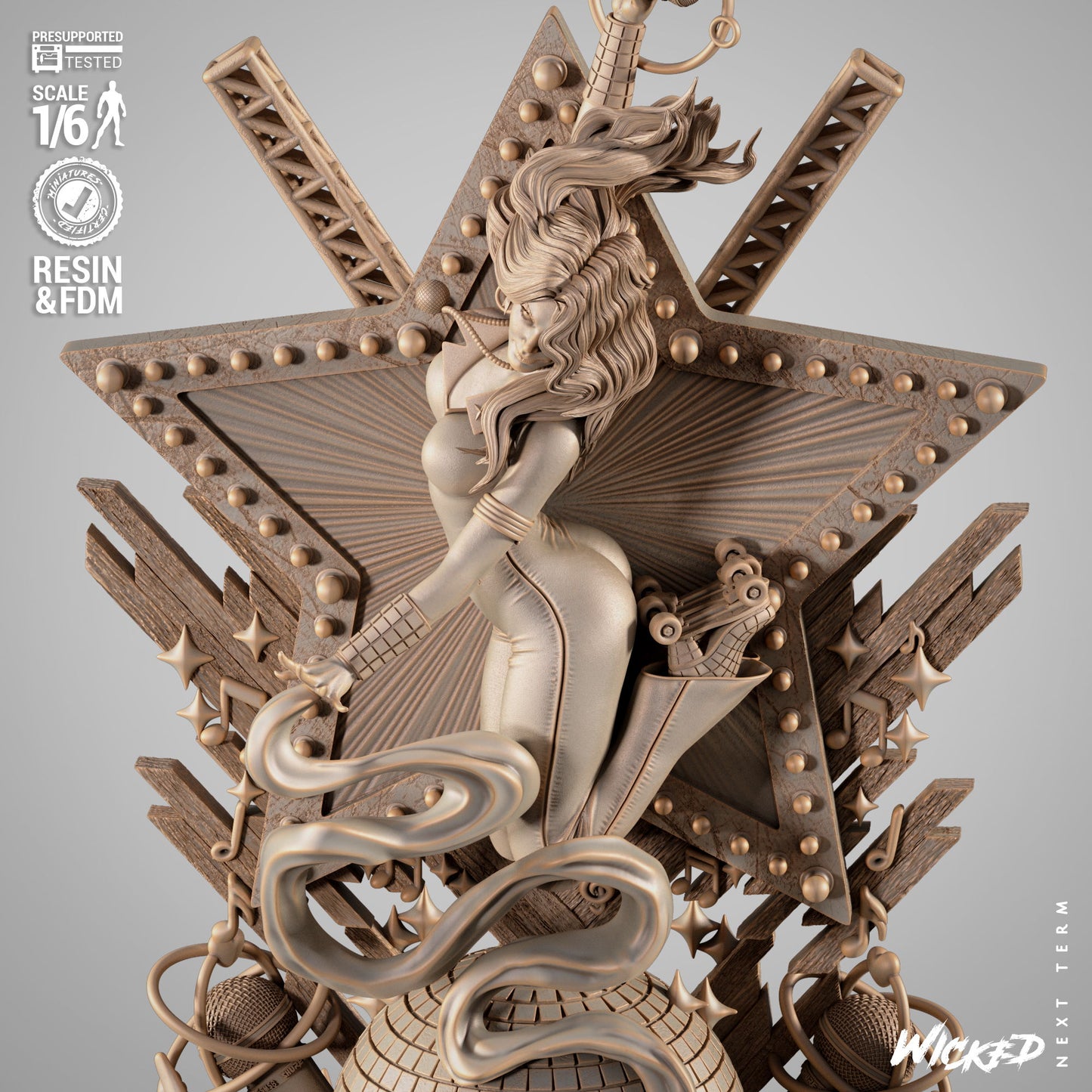 Dazzler Sculpt (Fan Art) - 1:6 scale 3d Printed kit