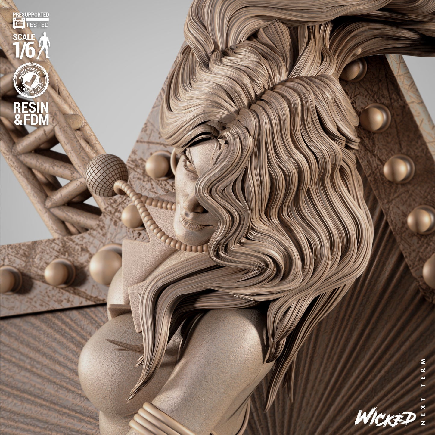 Dazzler Sculpt (Fan Art) - 1:6 scale 3d Printed kit
