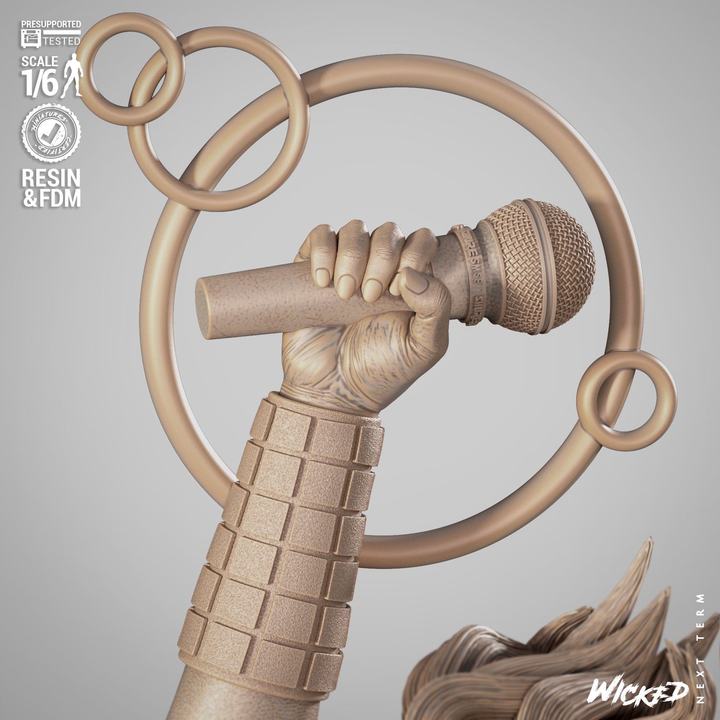 Dazzler Sculpt (Fan Art) - 1:6 scale 3d Printed kit