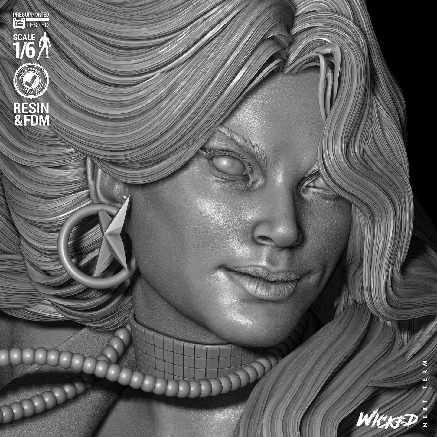 Dazzler Sculpt (Fan Art) - 1:6 scale 3d Printed kit