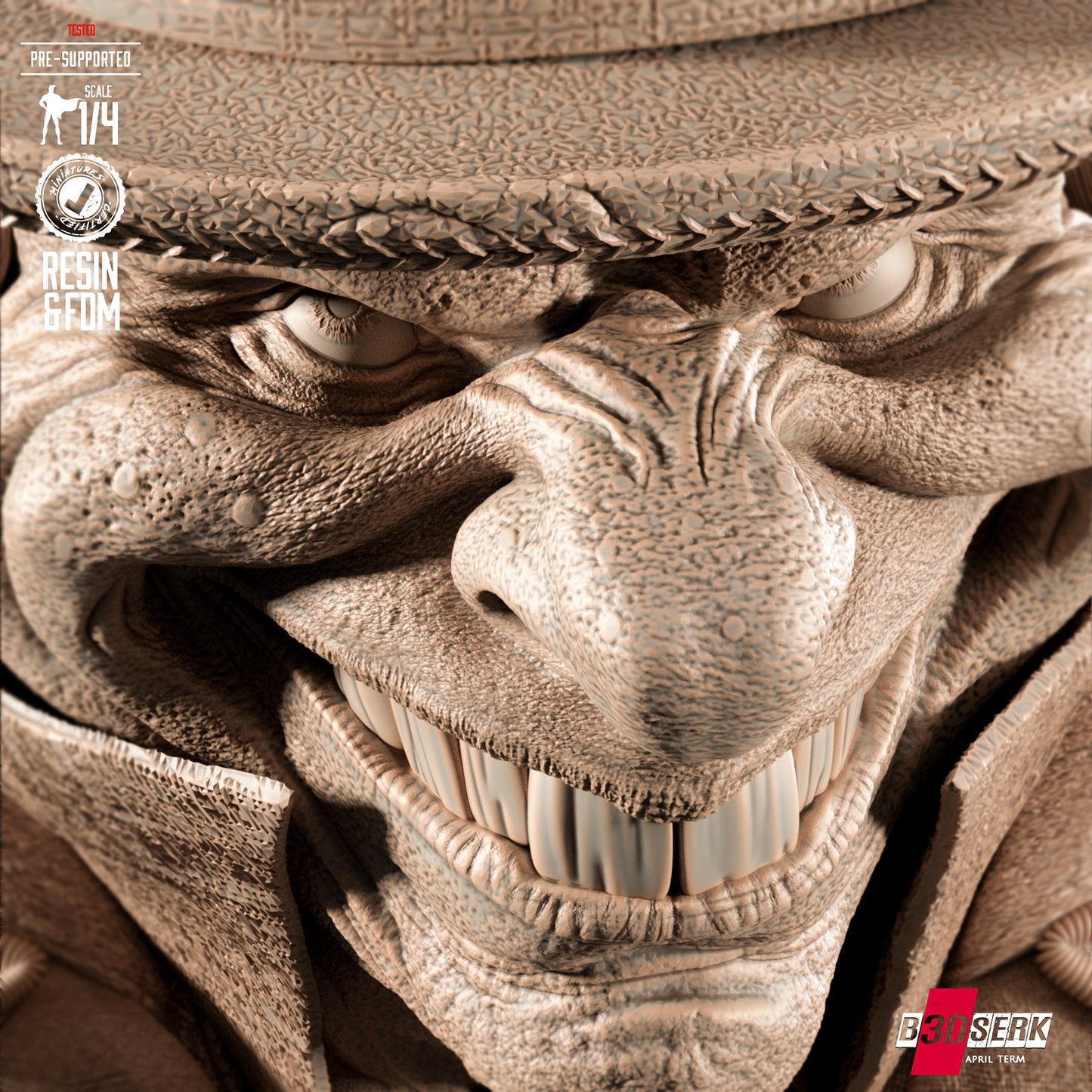 Mad Hatter (Bust) 3d Print - Unpainted model kit