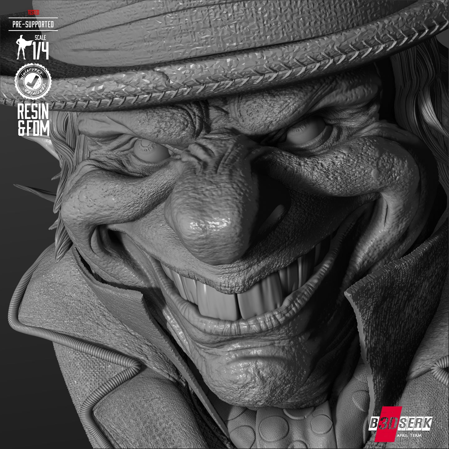 Mad Hatter (Bust) 3d Print - Unpainted model kit