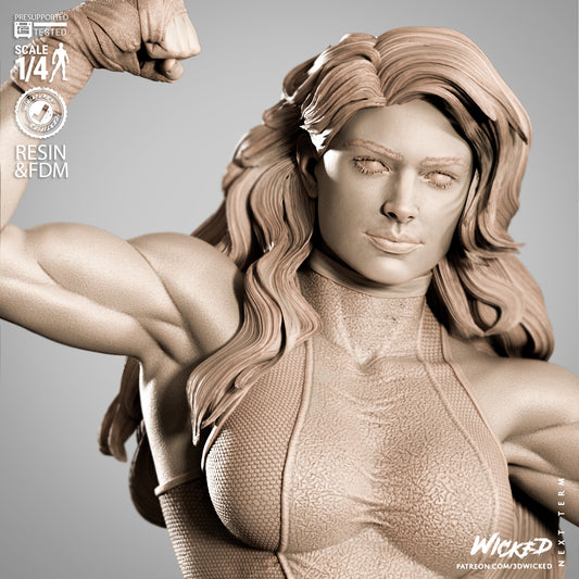She-Hulk Bust (Fan Art) - 4 or 8 scale - 3D Print