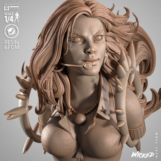 Dazzler (Portrait Bust) - 1:4 and 1:8 scale 3d Printed kit