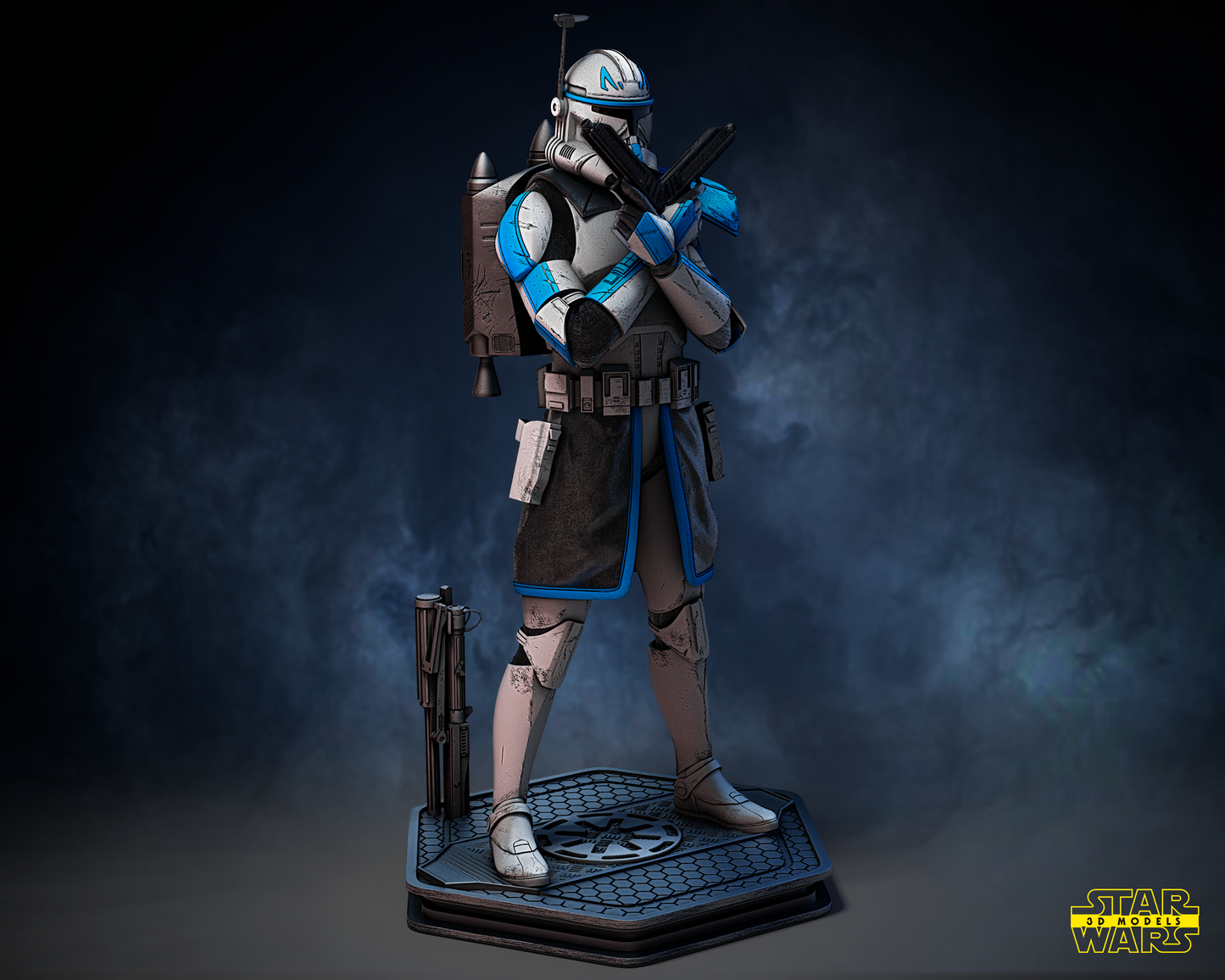 Captain Rex (Star Wars) Fan Art - 6th or 12th scale - 3D Printed