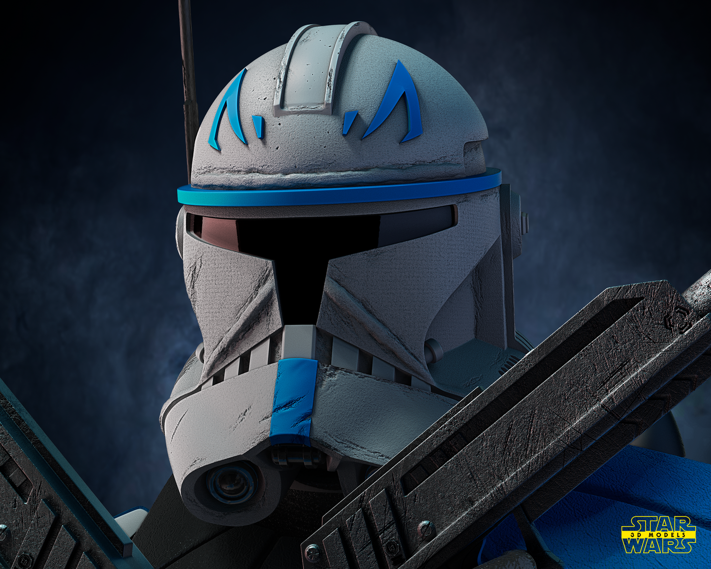 Captain Rex (Star Wars) Fan Art - 6th or 12th scale - 3D Printed