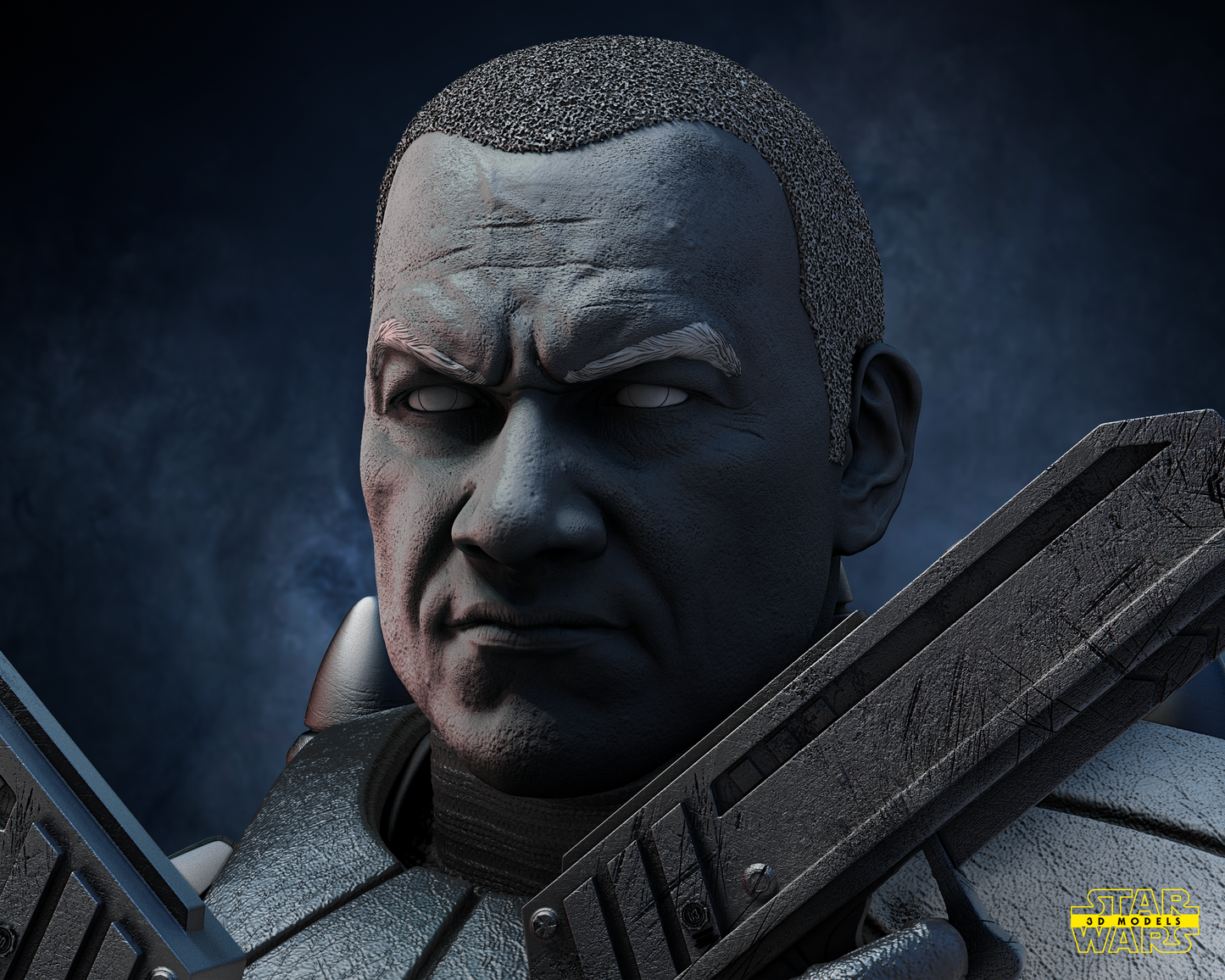 Captain Rex (Star Wars) Fan Art - 6th or 12th scale - 3D Printed