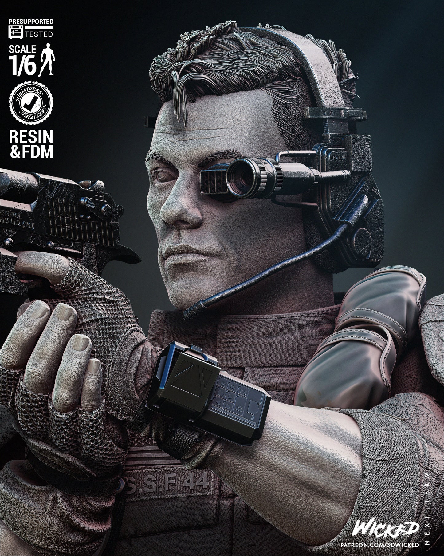 Universal Soldier Diorama - Fan Art - 6 or 12 scale - 3D Print