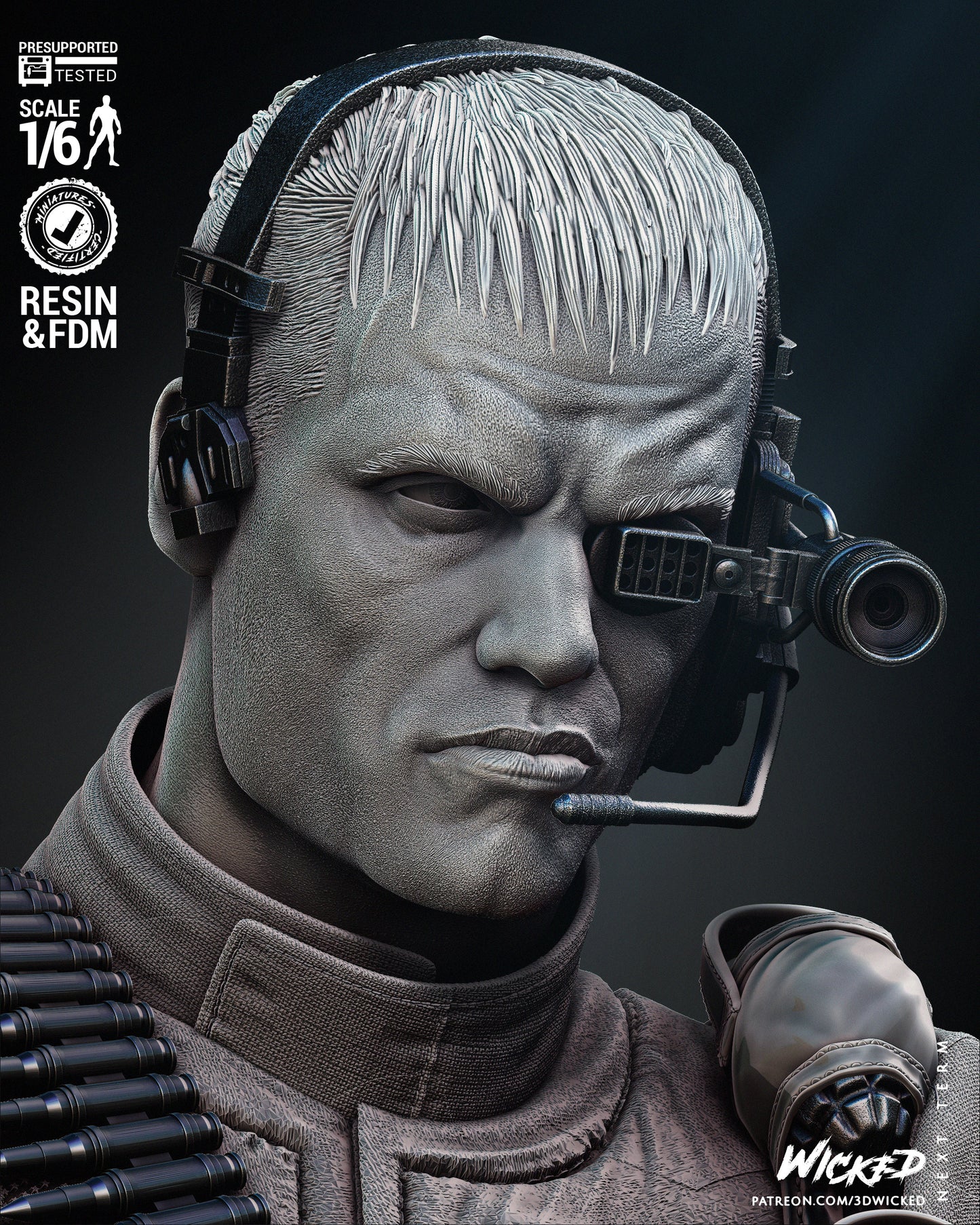 Universal Soldier Diorama - Fan Art - 6 or 12 scale - 3D Print