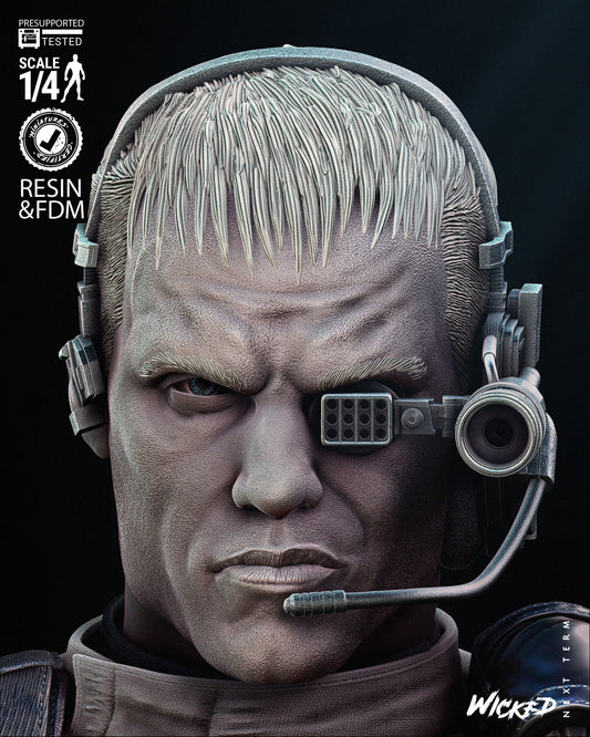 Andrew Scott (Universal Soldier) Bust - Fan Art - 6 or 12 scale - 3D Print kit