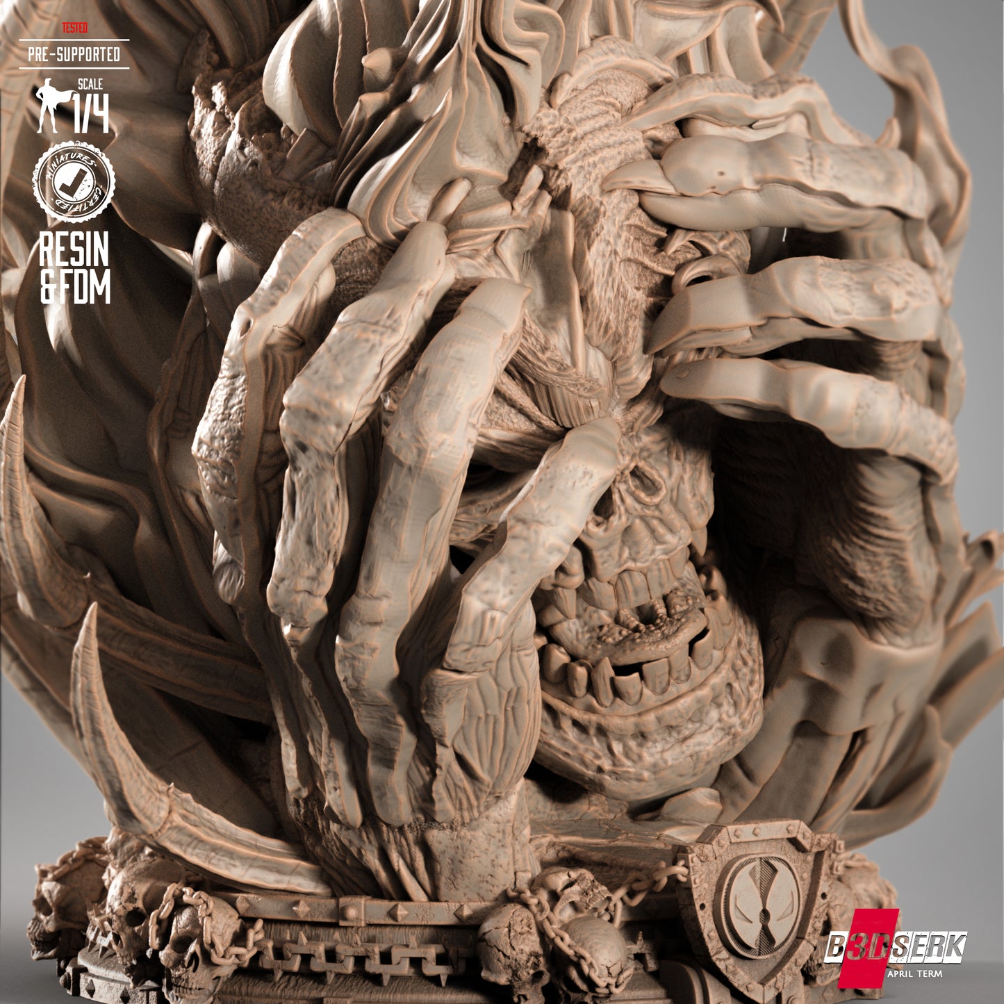 Curse of Spawn Head (Bust) 3d Print - Unpainted model kit