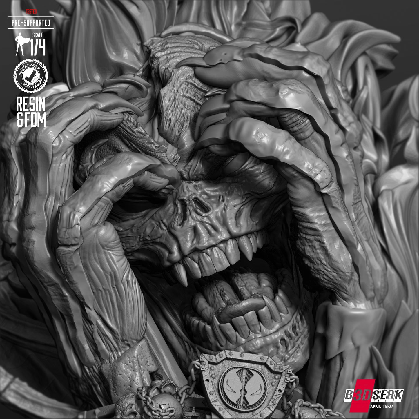 Curse of Spawn Head (Bust) 3d Print - Unpainted model kit