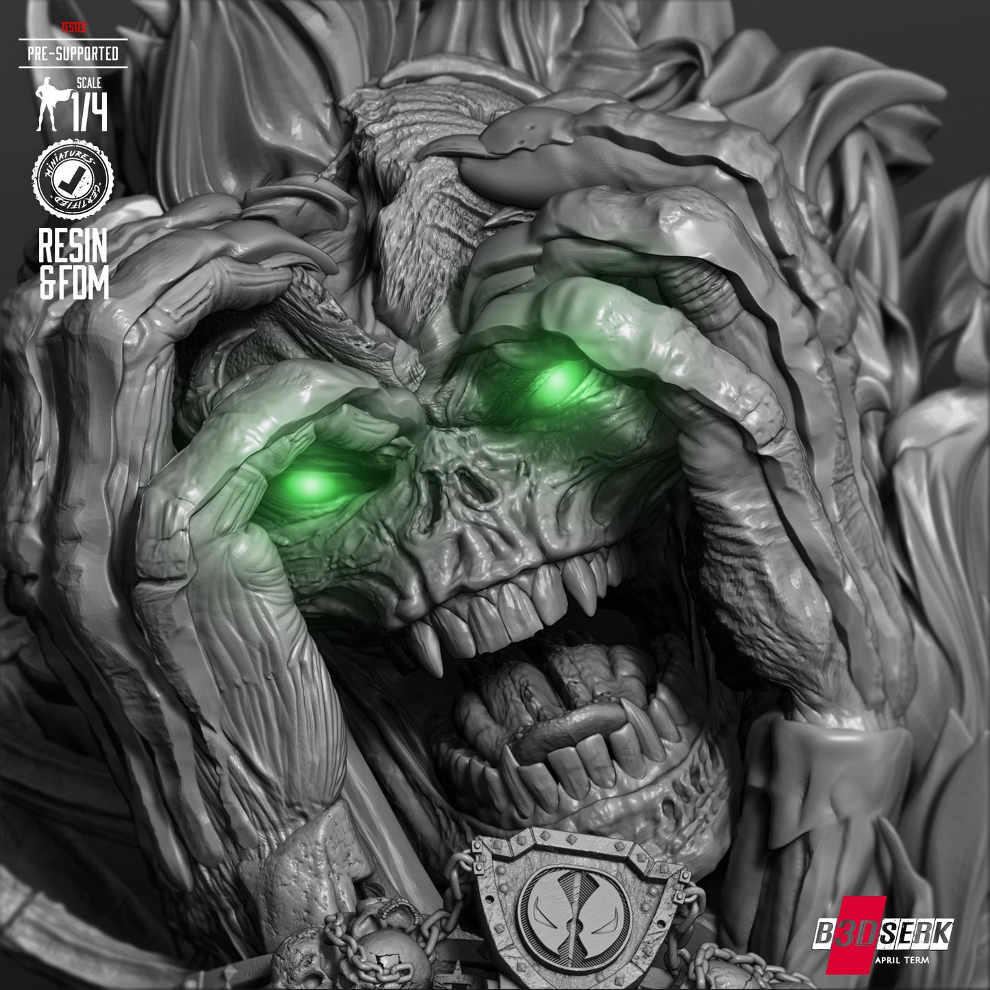 Curse of Spawn Head (Bust) 3d Print - Unpainted model kit