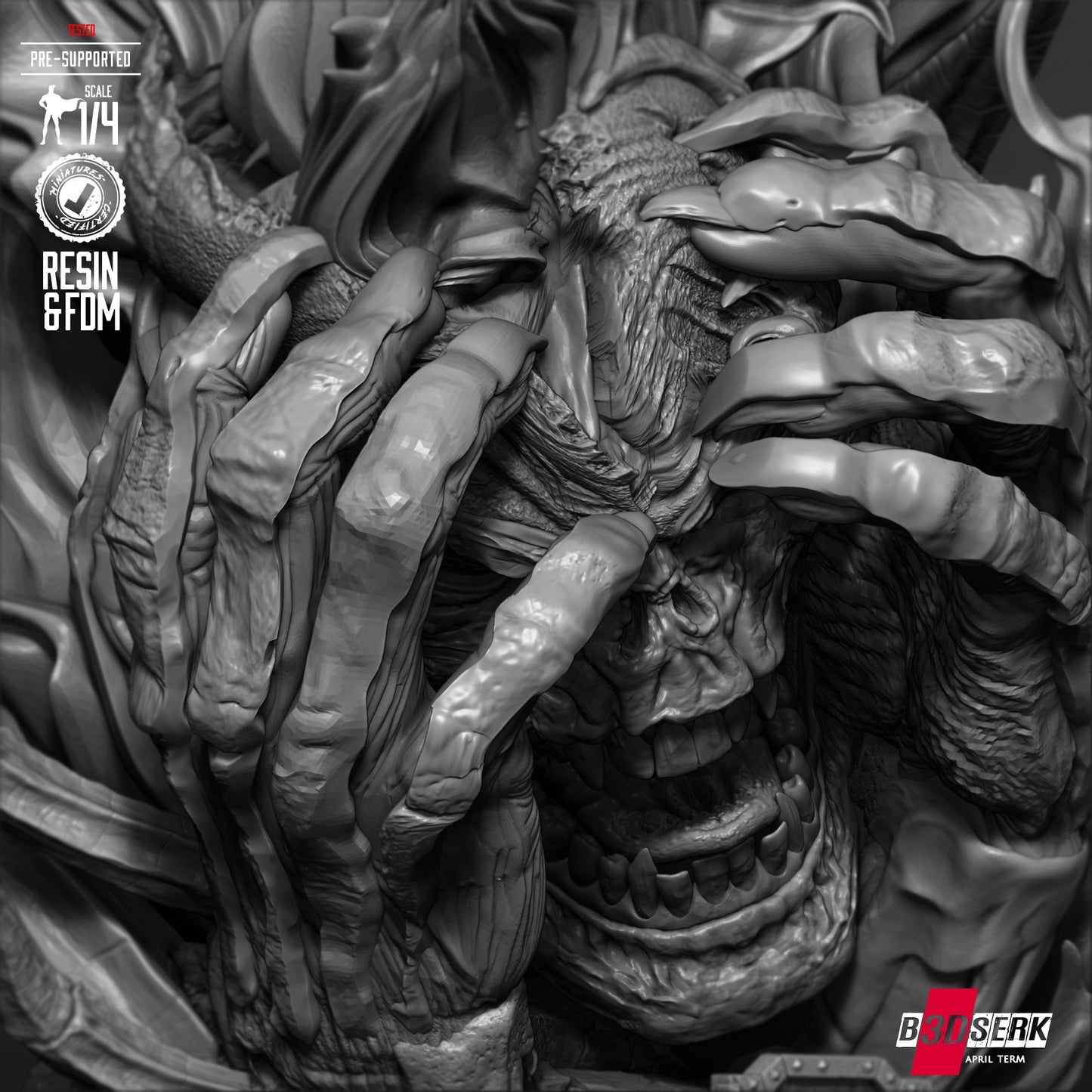 Curse of Spawn Head (Bust) 3d Print - Unpainted model kit