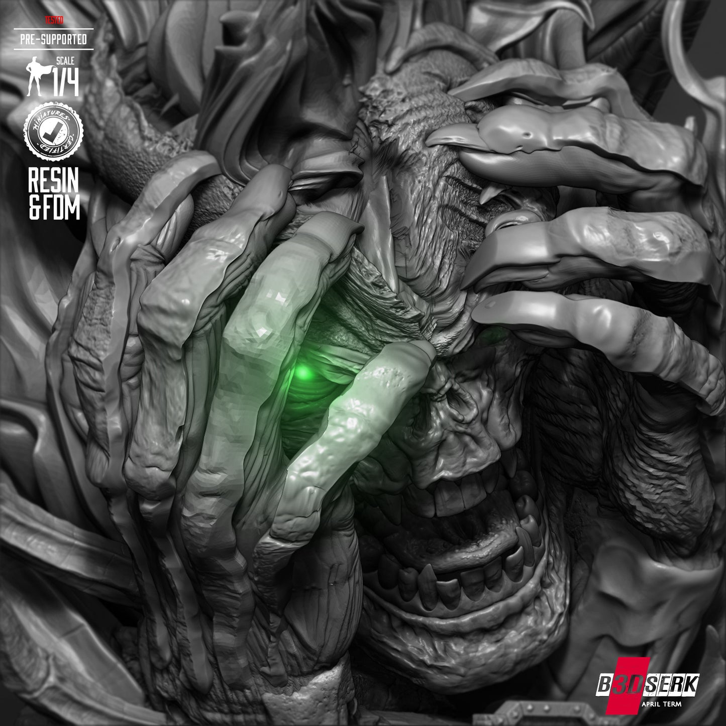 Curse of Spawn Head (Bust) 3d Print - Unpainted model kit