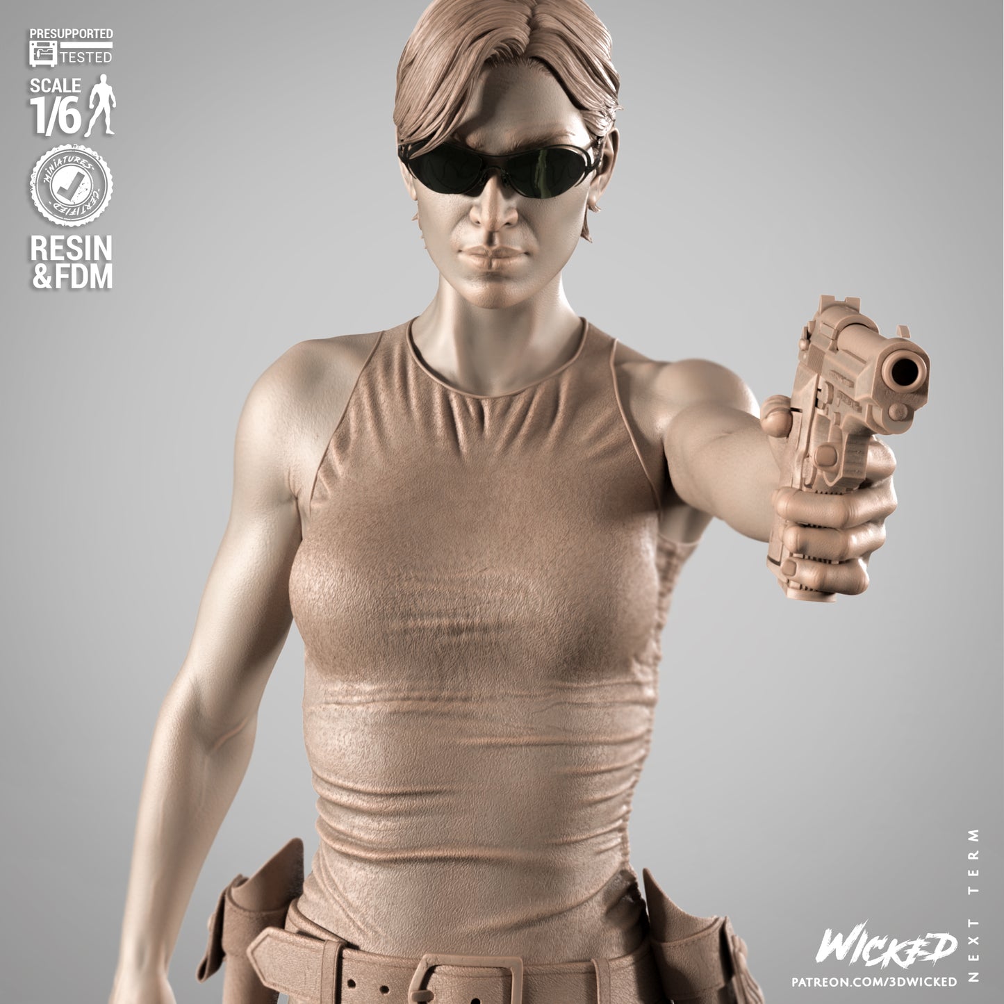 Trinity - The Matrix (Sculpt) 3d Print - Unpainted model kit