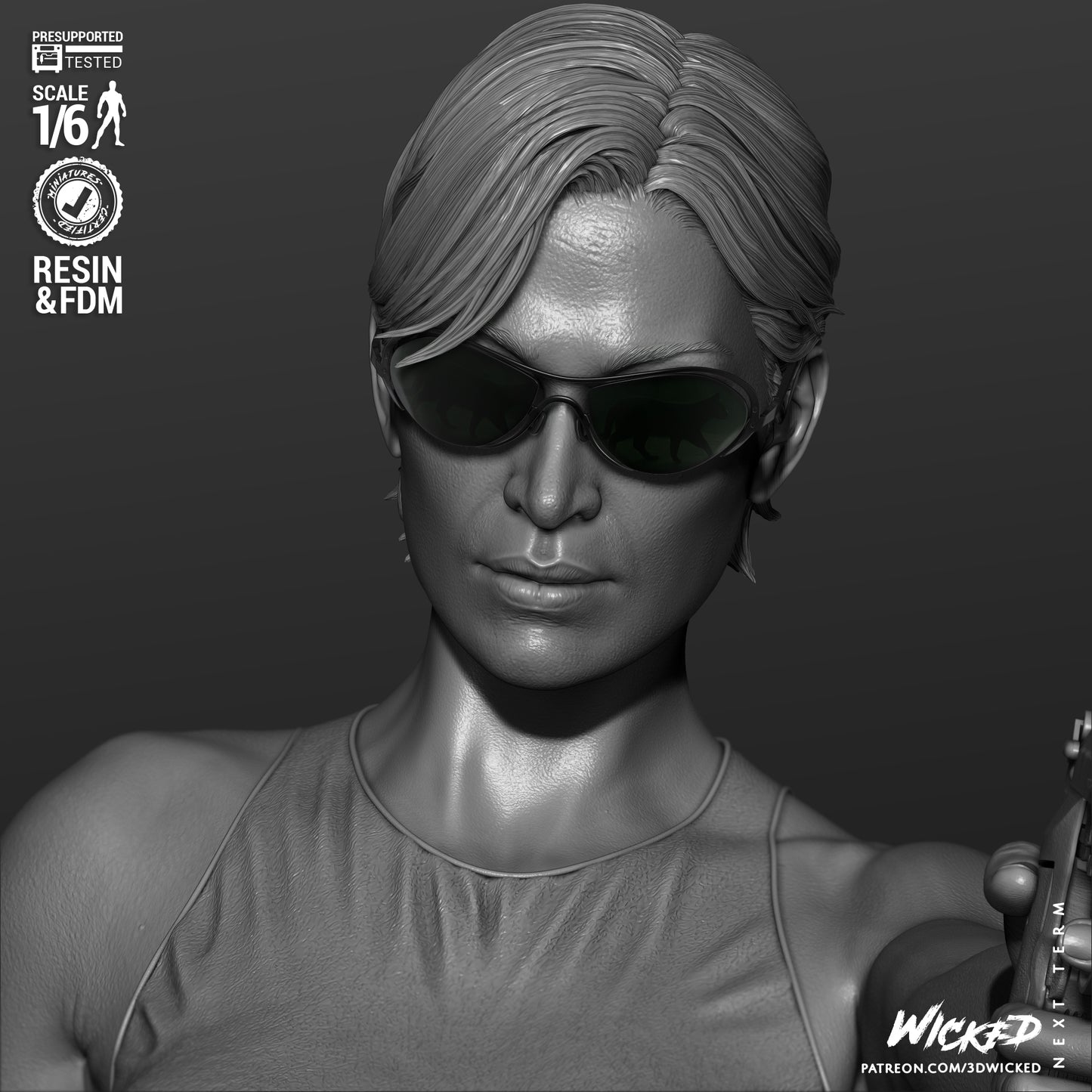 Trinity - The Matrix (Sculpt) 3d Print - Unpainted model kit