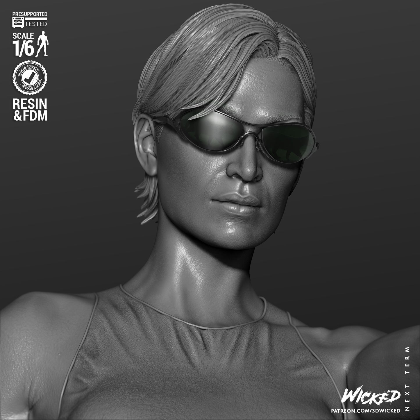 Trinity - The Matrix (Sculpt) 3d Print - Unpainted model kit
