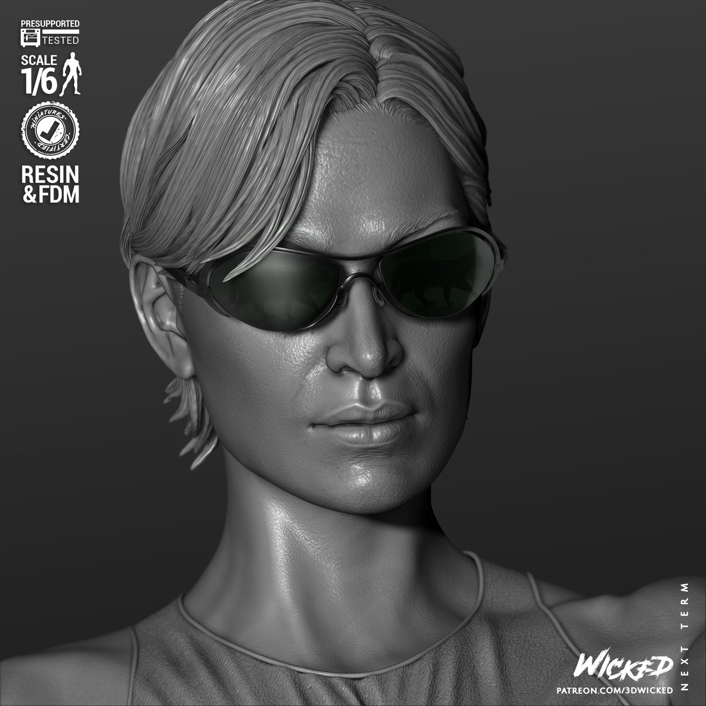 Trinity - The Matrix (Sculpt) 3d Print - Unpainted model kit