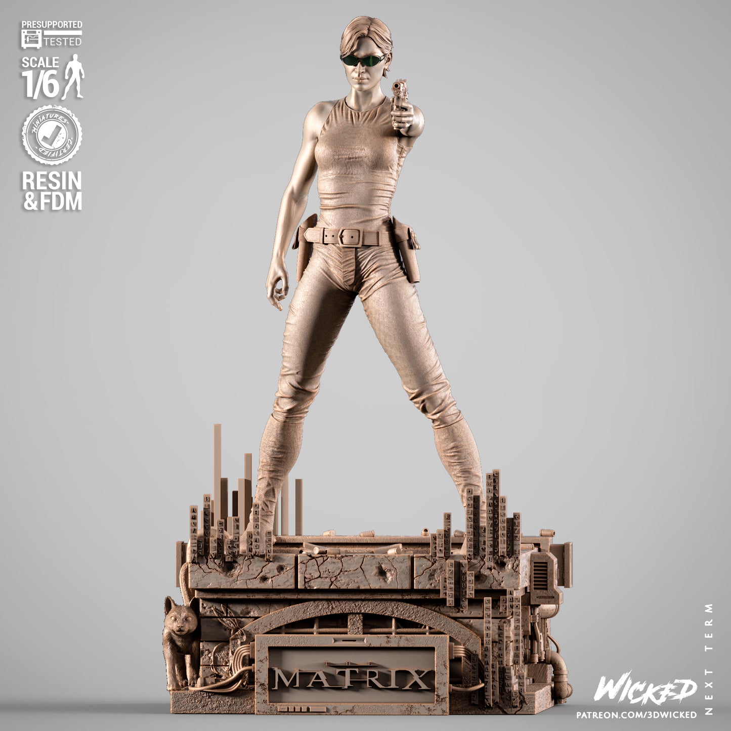 Trinity - The Matrix (Sculpt) 3d Print - Unpainted model kit